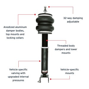 Infiniti Q50 Air Suspension Rear Kit - Air Lift - Double-bellow Progressive, Adjustable - `14-`24